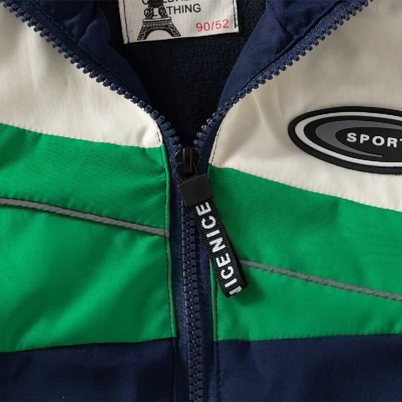 Toamnă/iarna Jachetă pentru băieți, cu fermoar, la modă, ocazională, cu glugă, cu mochetă, sacou pentru băieți, primăvară, toamnă, haină rezistentă la vânt.