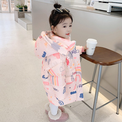 Jachetă de puf pentru fete, toamnă iarnă, haină de prințesă, cu glugă, fermoar, îmbrăcăminte exterioară pentru copii, cadou de aniversare, haine pentru copii