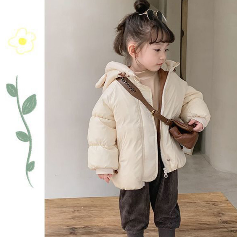 Fiúk lányok téli plusz bársony meleg kapucnis Kabát 0-7 éves Beibei koreai változat kabát vastagított divat Gyerekruha