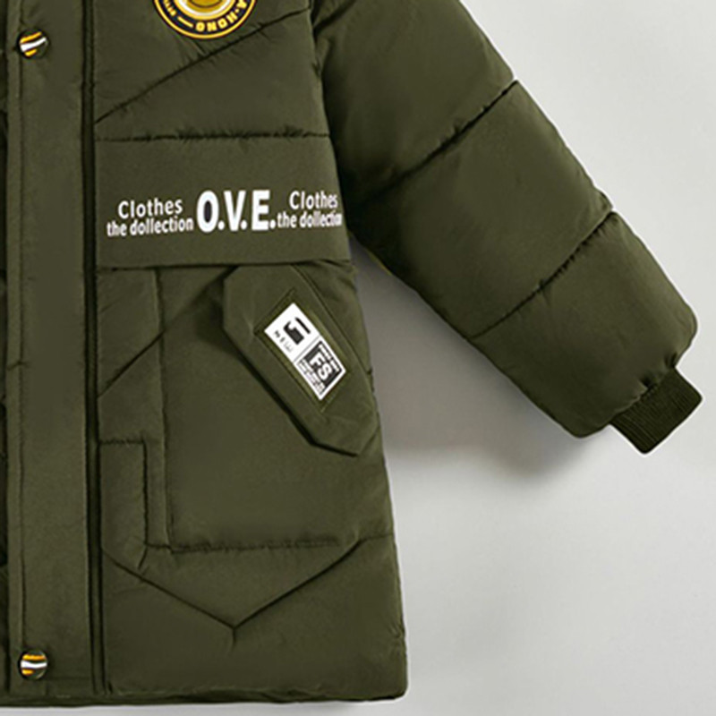 Jachetă de iarnă 2023 pentru băieți, guler nou de blană, modă, haine pentru copii, cu glugă, fermoar, cadou de aniversare, haine pentru copii, 3-8 ani