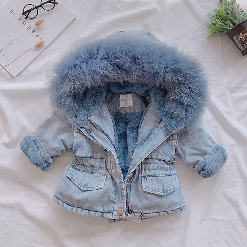 Djevojčica Zimski deblji kaput Jakna Toplo krzno Jesen s kapuljačom Beba, mala djeca Djevojčice Gornja gornja odjeća Jakne Kaput 1 2 3 4 5 godina