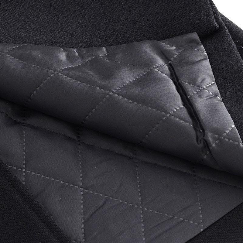 Divdaļīgs viltots vilnas mētelis sieviešu ziema, jauna korejiešu versija, brīvs, silts vidēja garuma vilnas mētelis ar kapuci Sieviešu vēja necaurlaidīgs mētelis