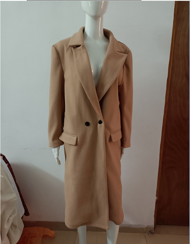 Novi elegantni ženski kaput za jesen i zimu 2022., modni vuneni kaputi s dugim odijelom i ovratnikom, ženski šik kaput toplog temperamenta