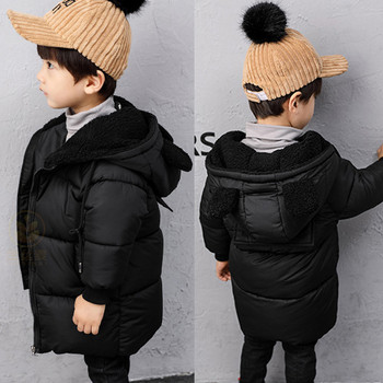 2019 Зимни якета за момчета за момчета Палта Детски топли връхни дрехи с качулка Палто за момчета Дрехи Детско яке 1 2 3 4 5 6 години