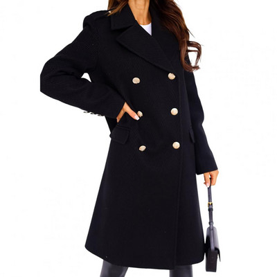 Održava toplinu, otporan na hladnoću, vuneni kaput s dvostrukim kopčanjem za zimu