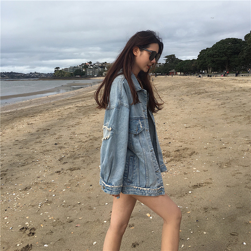 Jachete din denim coreeană pentru femei, buzunare solide, guler răsturnat, îmbrăcăminte elegantă pentru femei, haine de jeans, îmbrăcăminte de stradă, retro Harajuku, crop top nou