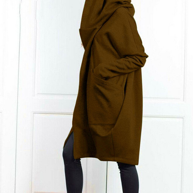 Ženski modni kardigan s patentnim zatvaračem dugih rukava čiste boje i ležeran kaput