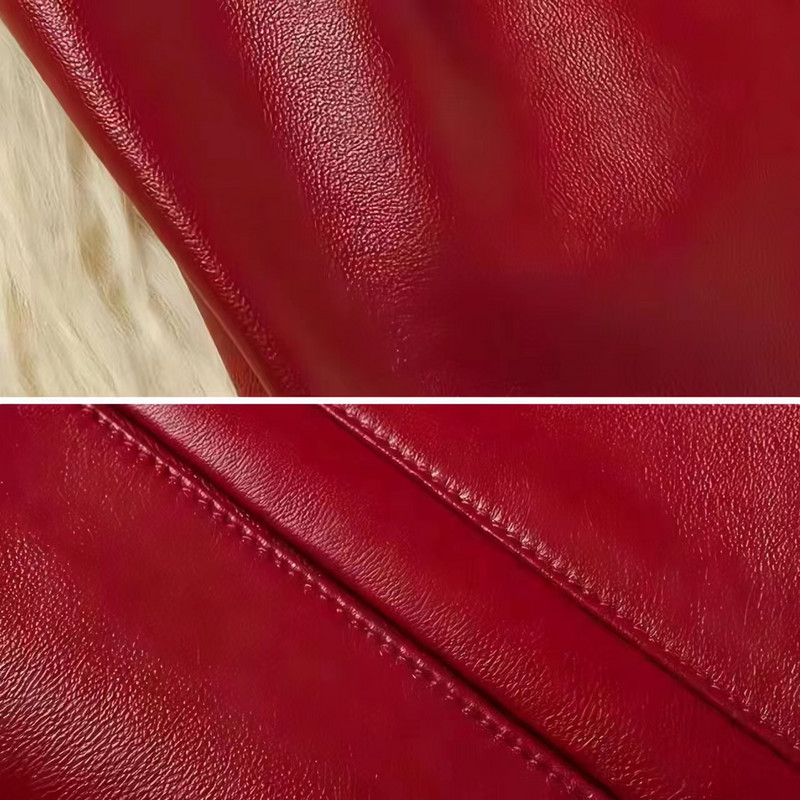 Palton din piele pentru femei, jachetă coreeană mare cu guler de blană, haine groase și calde pentru femei, talie reglabilă, de înaltă calitate, toamnă iarnă