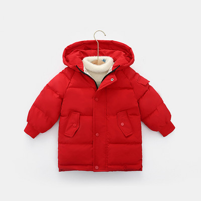 Paltoane de iarnă pentru copii Jachete lungi groase băieți fete haină îmbrăcăminte exterioară caldă din bumbac haină cu glugă costum de zăpadă pardesiu 2 4 6 8 10 Y