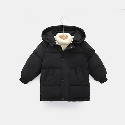 Paltoane de iarnă pentru copii Jachete lungi groase băieți fete haină îmbrăcăminte exterioară caldă din bumbac haină cu glugă costum de zăpadă pardesiu 2 4 6 8 10 Y