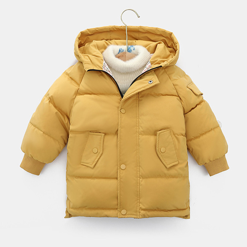 Paltoane de iarnă pentru copii Jachete lungi groase băieți fete haină îmbrăcăminte exterioară caldă din bumbac haină cu glugă costum de zăpadă pardesiu 2 4 6 8 10 Y