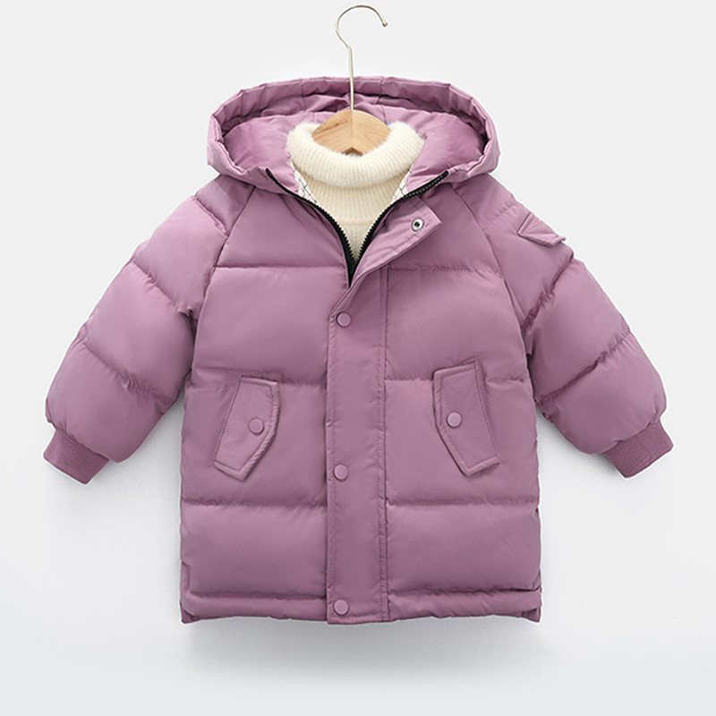 Paltoane de iarnă pentru copii Jachete lungi groase băieți fete haină îmbrăcăminte exterioară caldă din bumbac haină cu glugă costum de zăpadă pardesiu 2 4 6 8 10 Y