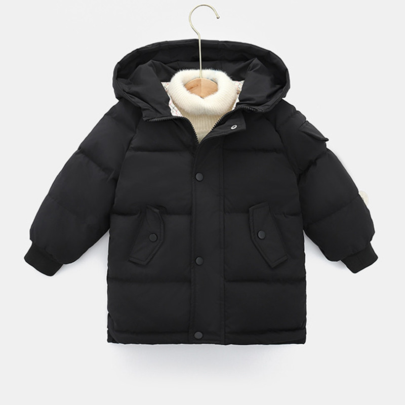 Paltoane de iarnă pentru copii Jachete lungi groase băieți fete haină îmbrăcăminte exterioară caldă din bumbac haină cu glugă costum de zăpadă pardesiu 2 4 6 8 10 Y