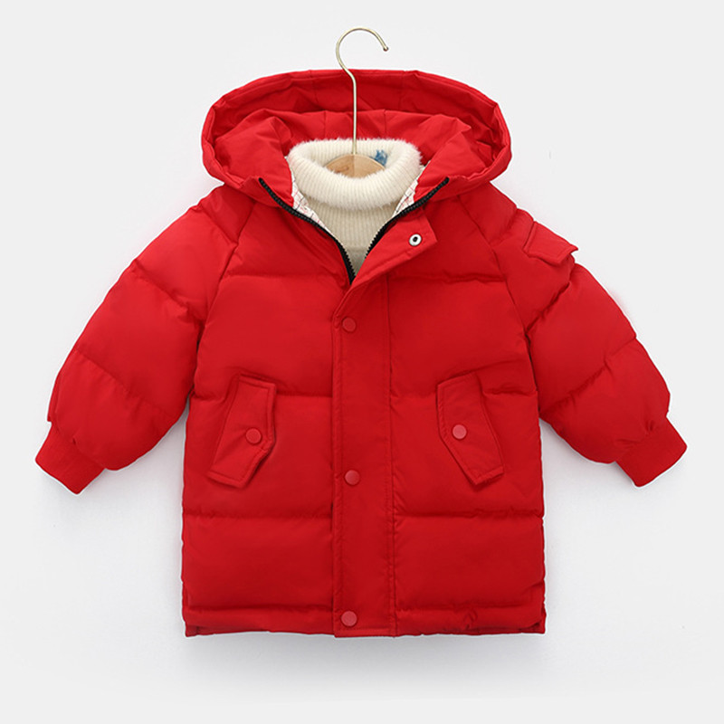 Paltoane de iarnă pentru copii Jachete lungi groase băieți fete haină îmbrăcăminte exterioară caldă din bumbac haină cu glugă costum de zăpadă pardesiu 2 4 6 8 10 Y