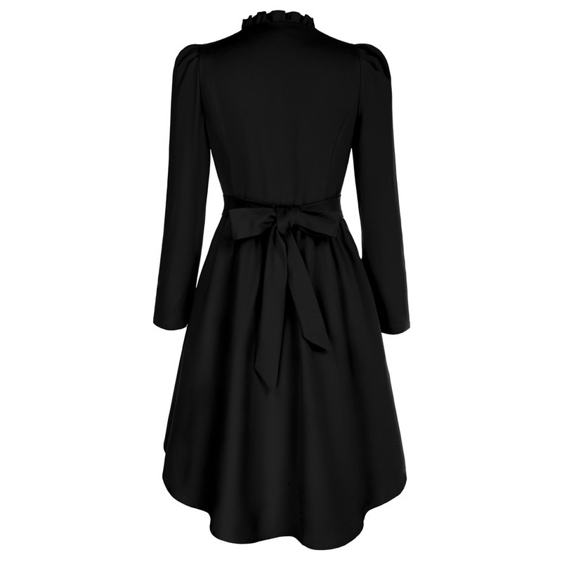 Jachetă SD gotică Steampunk pentru femei Jachetă victoriană lungă Jachetă cu tiv înalt Jachetă cu mânecă în picior de oaie, cu decolteu în V, cu curea A3