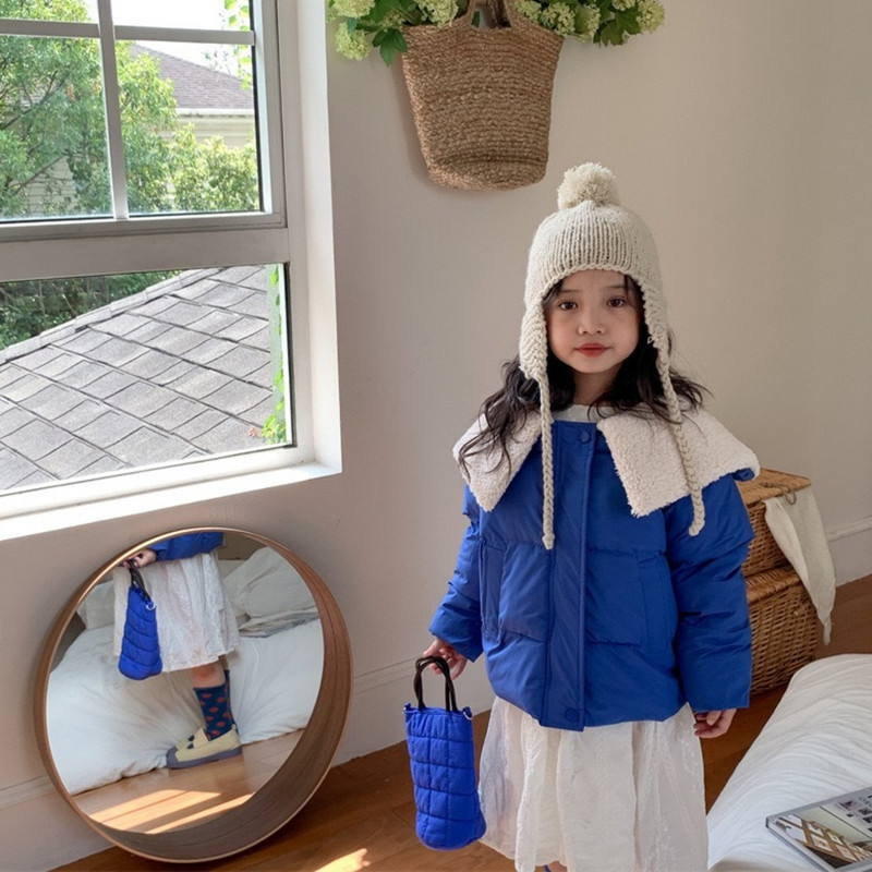 Dječja pamučna podstavljena odjeća Jakne za dječake Male bebe Kaputi s velikim vunenim ovratnikom Odjeća od janjeće vune