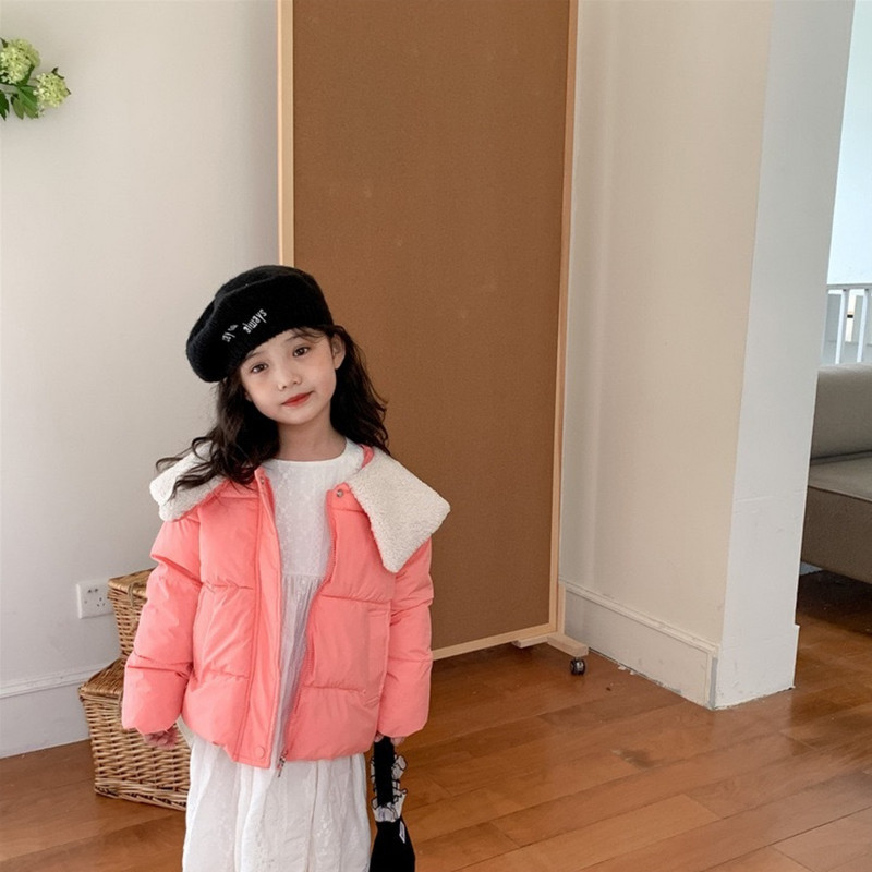 Dječja pamučna podstavljena odjeća Jakne za dječake Male bebe Kaputi s velikim vunenim ovratnikom Odjeća od janjeće vune