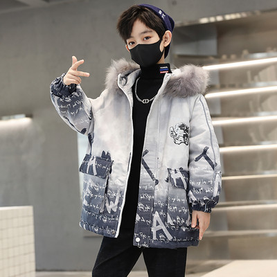 Palton de iarnă pentru băiat Paltoane de băiat căptușite din bumbac, pentru copii, groase, calde, pentru copii, haine din blană, haine stil casual pentru băieți 6 8 10 12 14