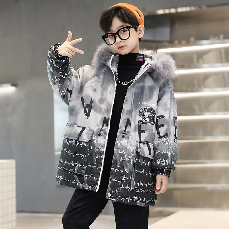 Palton de iarnă pentru băiat Paltoane de băiat căptușite din bumbac, pentru copii, groase, calde, pentru copii, haine din blană, haine stil casual pentru băieți 6 8 10 12 14