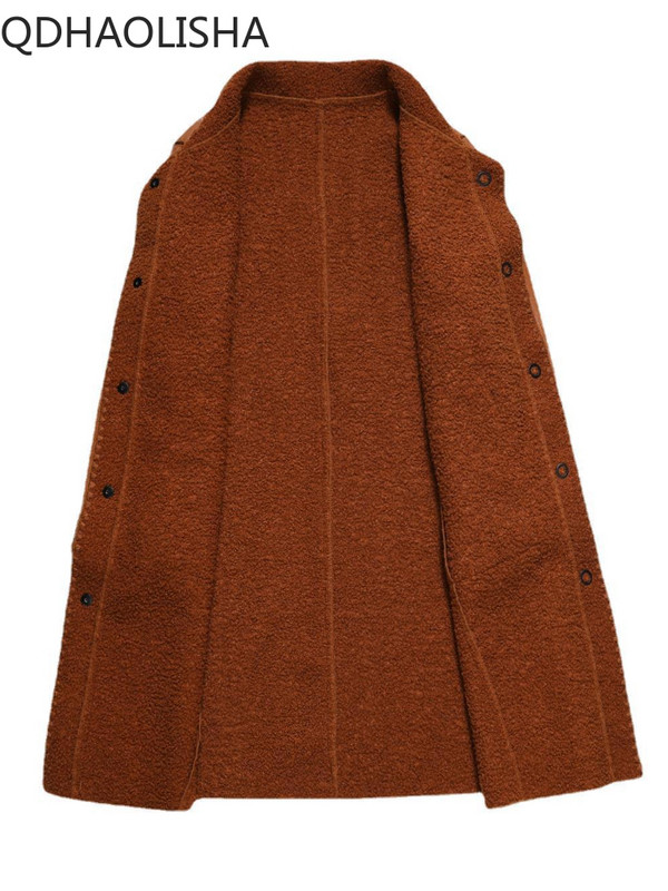 Paltoane de damă Streetwear Toamnă Nou în jachetă de piele Fashion Trench subțire din catifea Îmbrăcăminte de iarnă pentru femei Top cald cu mânecă lungă