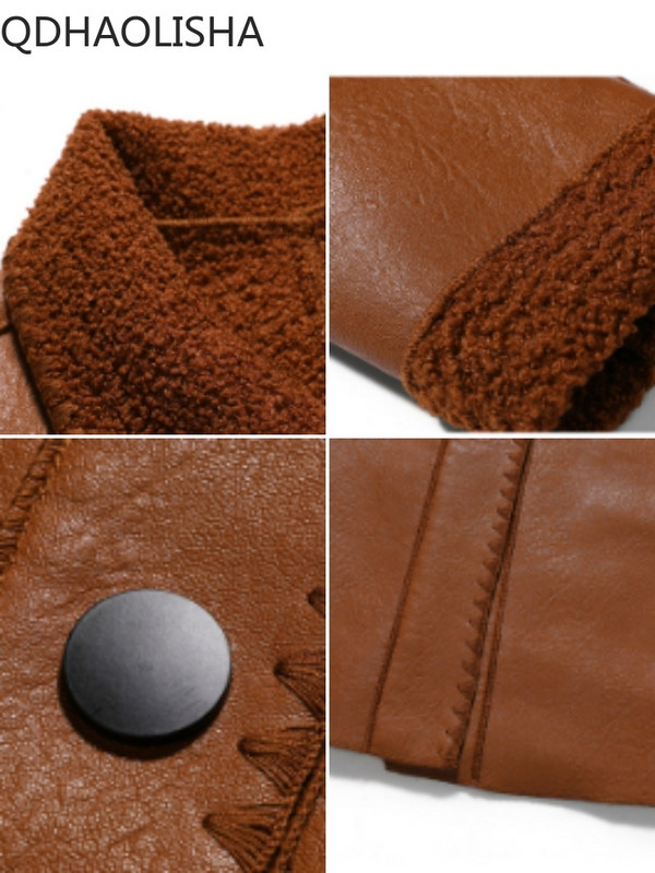 Paltoane de damă Streetwear Toamnă Nou în jachetă de piele Fashion Trench subțire din catifea Îmbrăcăminte de iarnă pentru femei Top cald cu mânecă lungă