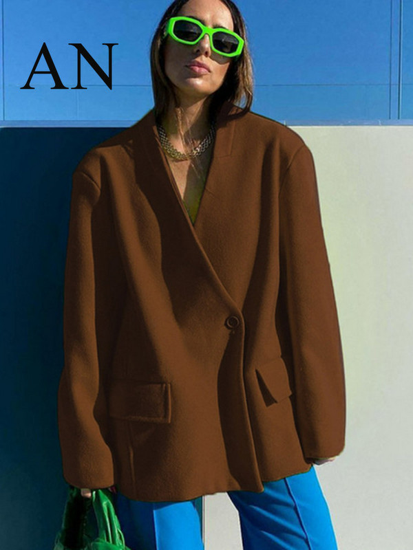 Jesen i zima 2022. Modni uredski kaputi i jakne s V izrezom Ženski zimski kaput Ženska zimska odjeća Ženska odjeća