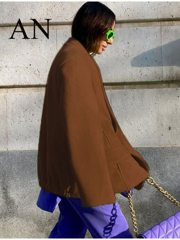 Jesen i zima 2022. Modni uredski kaputi i jakne s V izrezom Ženski zimski kaput Ženska zimska odjeća Ženska odjeća