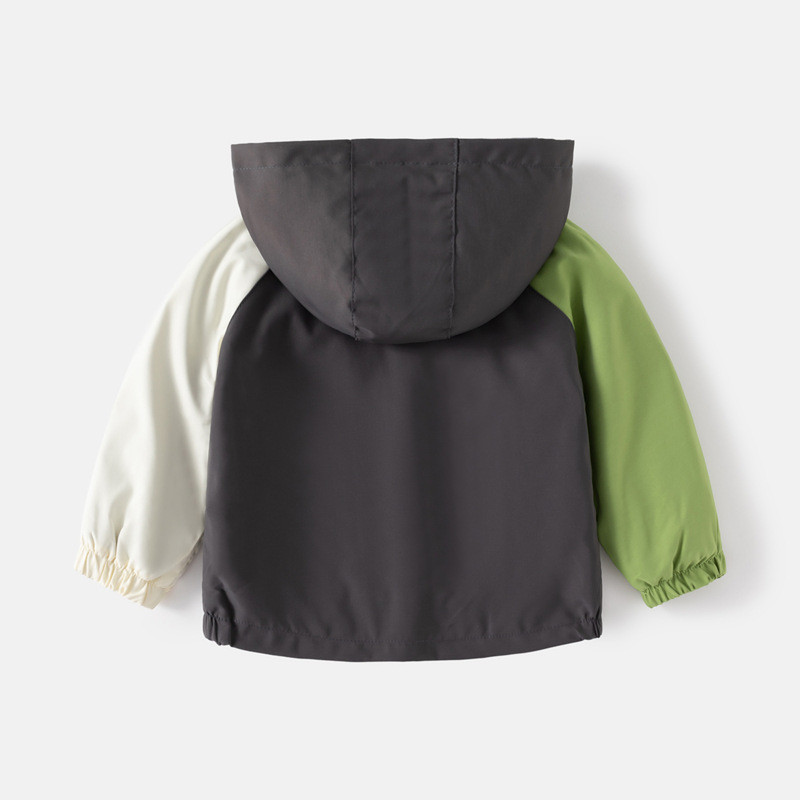 Pavasara mazuļu zēnu meiteņu mēteļi dinozauru raksts bērniem rāvējslēdzēja kapuces jaka bērniem džemperis bērniem vējjaka virsdrēbes