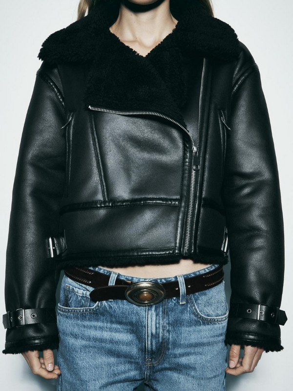 Fitaylor Nouă Toamnă Iarnă Moda Femei Piele Faux Blan Miel Jachetă Scurtă Femei Streetwear Casual Rever Negru Moto Biker Mantoane