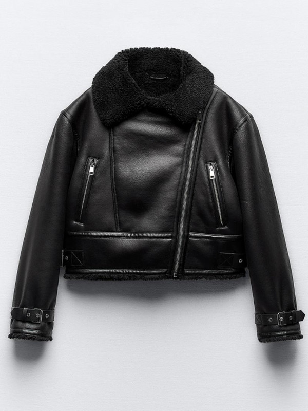 Fitaylor Nouă Toamnă Iarnă Moda Femei Piele Faux Blan Miel Jachetă Scurtă Femei Streetwear Casual Rever Negru Moto Biker Mantoane