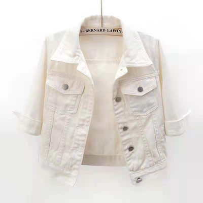 Naiste teksajakk 2023, kolme neljandiku varrukatega teksajakk, naine mugav teksamantel Chaqueta Vaquera Mujer Veste teksad Femme