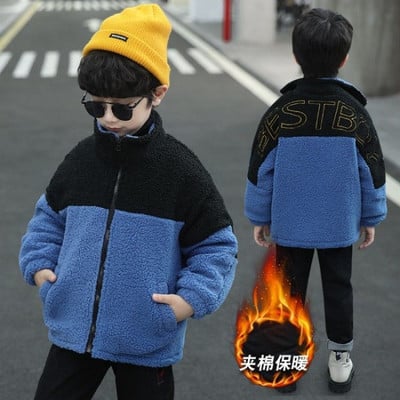 2023 m. Nauji vaikiški vilnoniai paltai berniukams rudens žiemos berniuko šiltos striukės laisvalaikio paltai Vilnos stori viršutiniai drabužiai vaikiški paltai berniukui