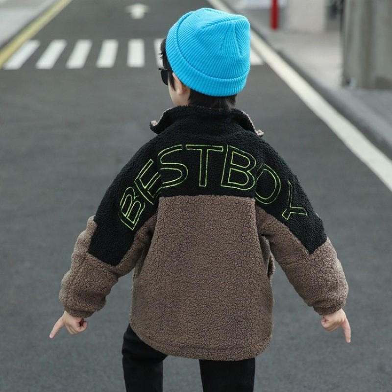 2023 m. Nauji vaikiški vilnoniai paltai berniukams rudens žiemos berniuko šiltos striukės laisvalaikio paltai Vilnos stori viršutiniai drabužiai vaikiški paltai berniukui