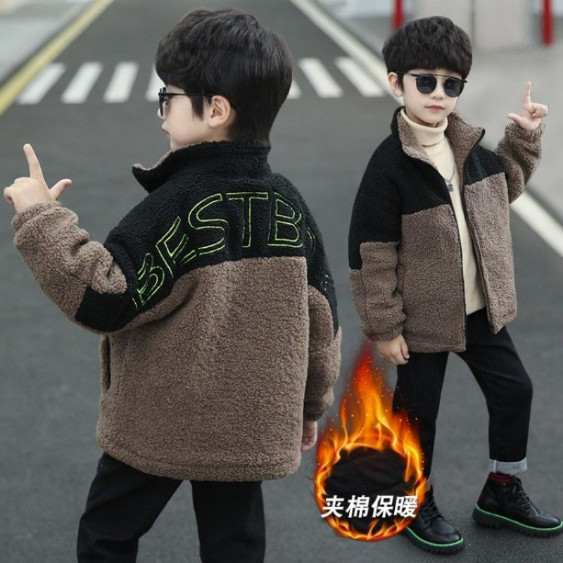 2023 m. Nauji vaikiški vilnoniai paltai berniukams rudens žiemos berniuko šiltos striukės laisvalaikio paltai Vilnos stori viršutiniai drabužiai vaikiški paltai berniukui
