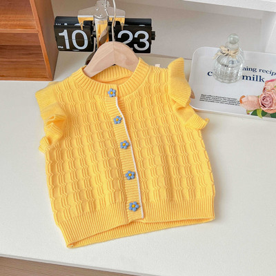 Djevojčice Princess Vuneni prsluk Proljeće Jesen Djeca Bebe Djeca Slatki šal Džemper Kaput Dječji