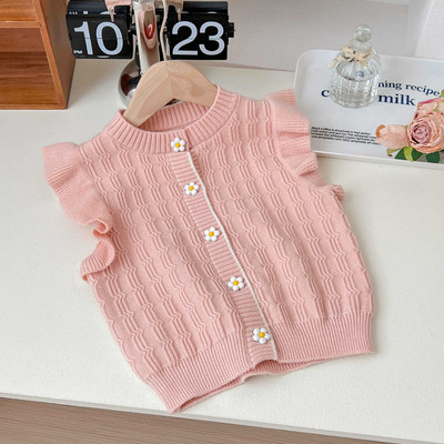 Djevojčice Princess Vuneni prsluk Proljeće Jesen Djeca Bebe Djeca Slatki šal Džemper Kaput Dječji