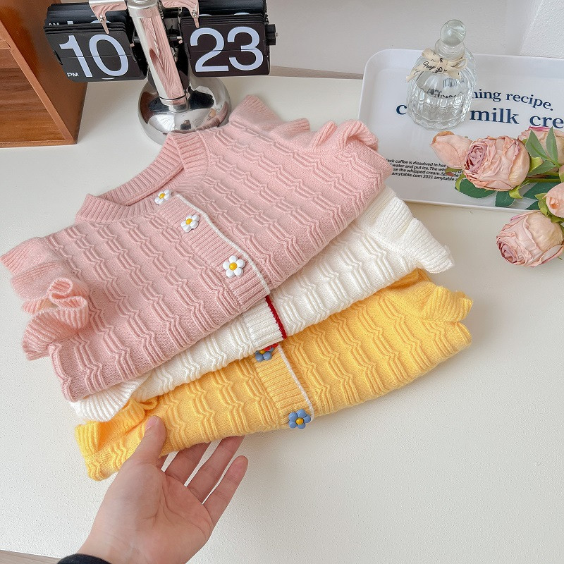 Djevojčice Princess Vuneni prsluk Proljeće Jesen Djeca Bebe Djeca Slatki šal Džemper Kaput Dječji