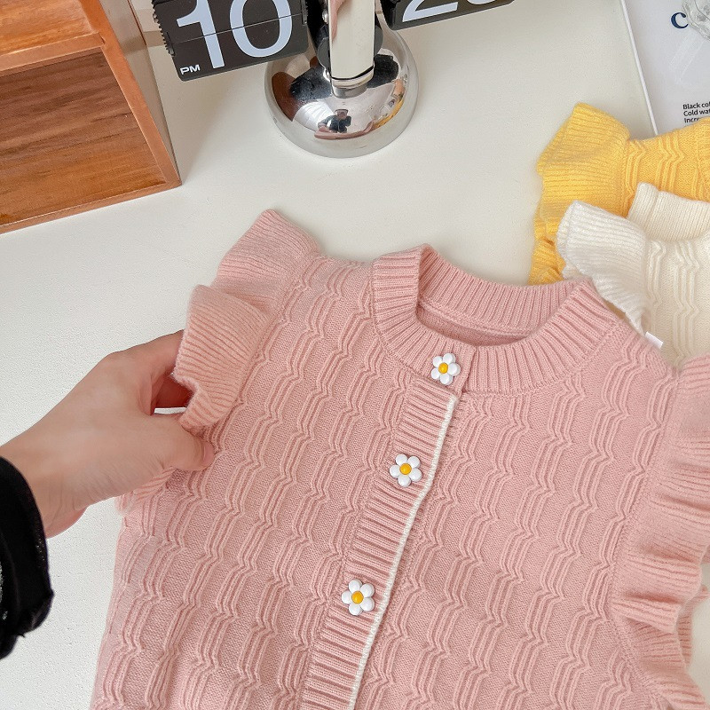 Djevojčice Princess Vuneni prsluk Proljeće Jesen Djeca Bebe Djeca Slatki šal Džemper Kaput Dječji