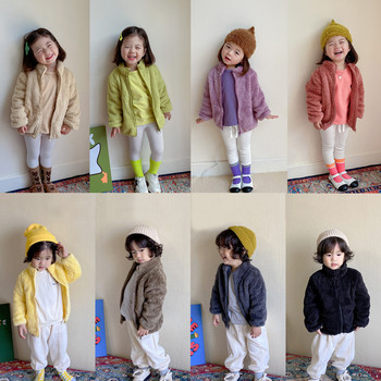 Детски зимни палта 2023 Детско връхно облекло Топло поларено яке за момче Бебешки якета за момичета Есен Пролет Детско облекло