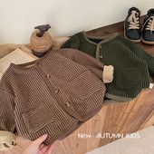 Cardigan pentru copii 2-7 ani toamnă băiat jachetă simplă de culoare uni palton băieți moda bebeluș top toamnă jachete copii pentru băieți