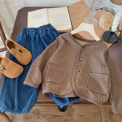 Cardigan pentru copii 2-7 ani toamnă băiat jachetă simplă de culoare uni palton băieți moda bebeluș top toamnă jachete copii pentru băieți