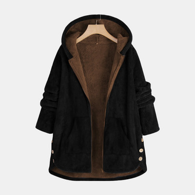 Ženska zimska jakna s kapuljačom od flisa za 2023. Ženska majica s patentnim zatvaračem Ženska odjeća Plišane majice s patentnim zatvaračem Plišani zimski kaput za žene