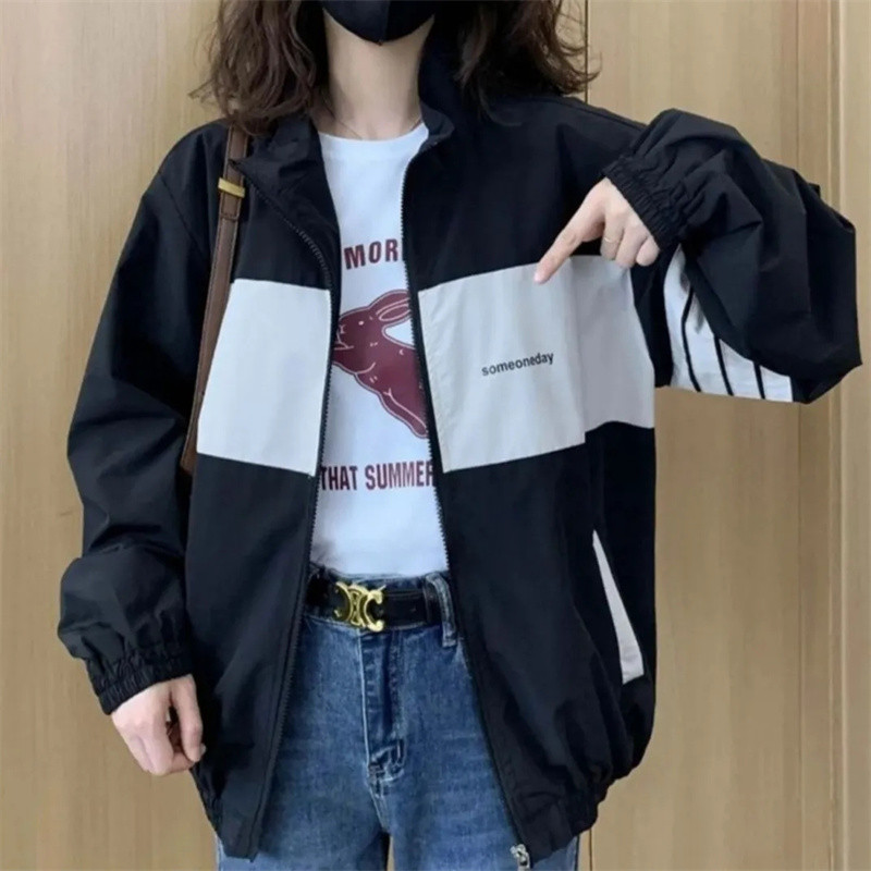 Jachete scurte de primăvară, toamnă, pentru femei, nou 2023, haină cardigan contrastantă, 2023, pentru femei, la modă, guler cu rever, pardesiu versatil pentru timp liber