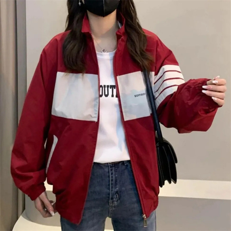 Jachete scurte de primăvară, toamnă, pentru femei, nou 2023, haină cardigan contrastantă, 2023, pentru femei, la modă, guler cu rever, pardesiu versatil pentru timp liber