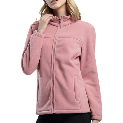 Îmbrăcăminte de toamnă pentru femei Jachetă fleece cu fermoar complet (cu buzunare) Jachetă fleece polară moale Pulover Cardigan cald