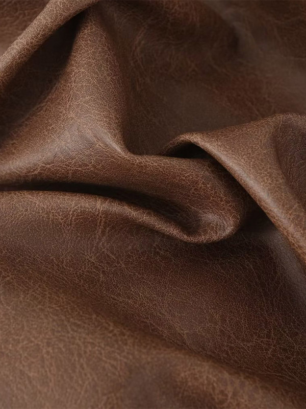 Kožna jakna Ženska vintage PU smeđa Ženski kaput s jednim kopčanjem dugih rukava 2023. Jesenski modni ženski kaput s džepnim komadima