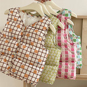 Toamnă Iarnă Copii Veste Mantoane 1-6 ani Veste calde pentru băieți Culoarea imprimată Sugari Bumbac căptușit Veste unisex pentru copii