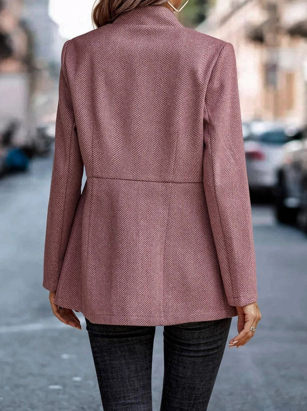 Ženska jakna Kaput 2023. Jesen Zima Moda Tanak Jacquard Spojen Temperament Elegantna vanjska odjeća od zadebljane tkanine