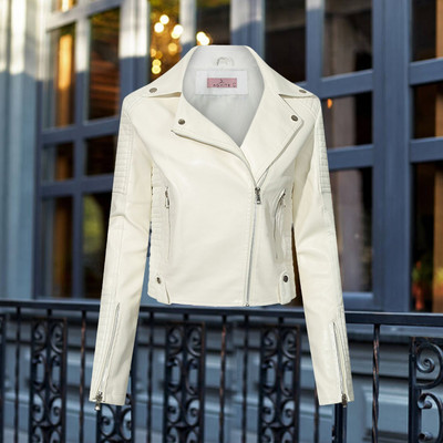 Nova ženska jakna od umjetne kože za 2023., kratki kaput za žene s patentnim zatvaračem i starinskim reverom, uska jakna, jesenske motociklističke jakne s patentnim zatvaračem