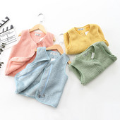 Vestă caldă cu fermoar pentru copii, toamnă iarnă, fleece, design de modă, jachetă fără mâneci pentru copii, băieți, fete, 2-10 ani, vestă